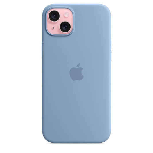 Apple iPhone 15 Plus Silicone Case with MagSafe - Winter Blue - iStore Namibia