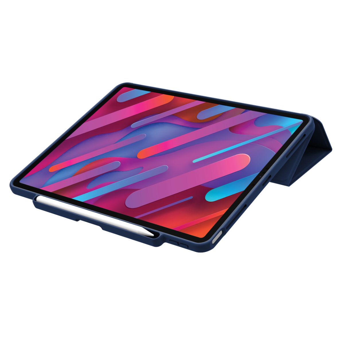 Moov Aspect Tri-Fold Case with Pencil Holder for iPad Air 13-inch/Pro 12.9-inch - Blue