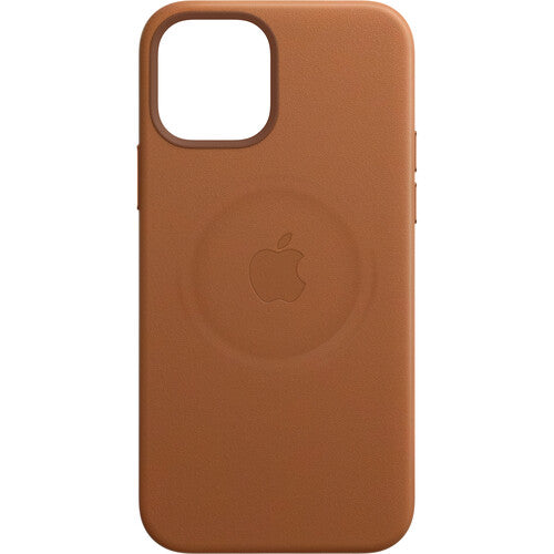 Apple Leather Case with MagSafe for iPhone 12 and iPhone 12 Pro – Saddle Brown