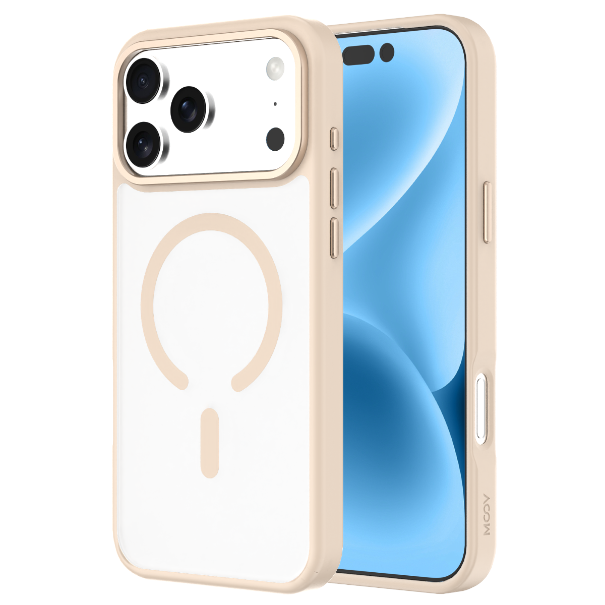 Moov Luxe Edge Case with MagSafe for iPhone 17 Pro Max- Gold Beige