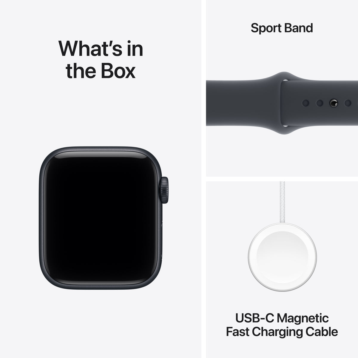 Apple Watch SE 3 GPS 40mm Midnight Aluminium Case with Midnight Sport Band - S/M