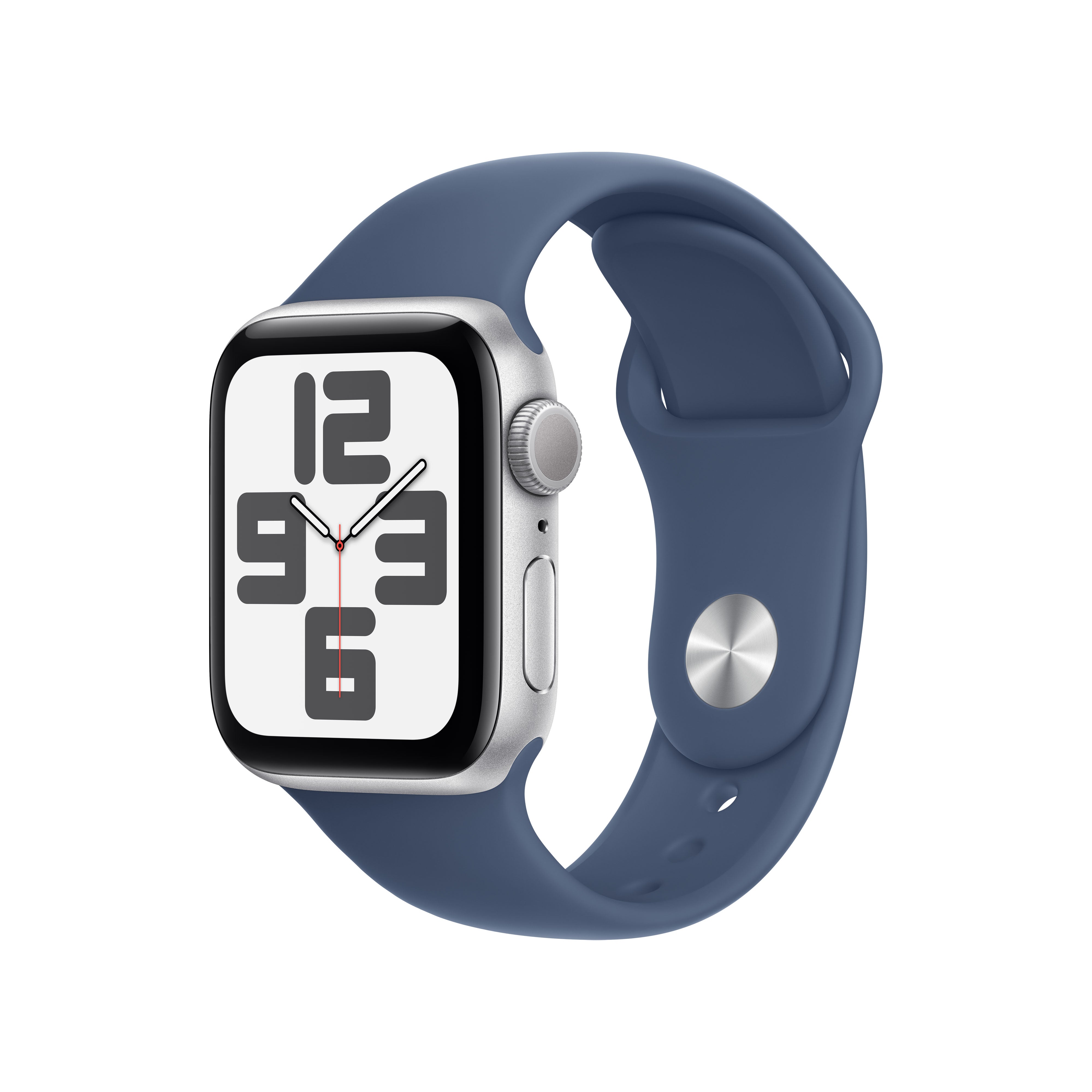 Apple Watch SE GPS 40mm Silver Aluminium Case with Denim Sport