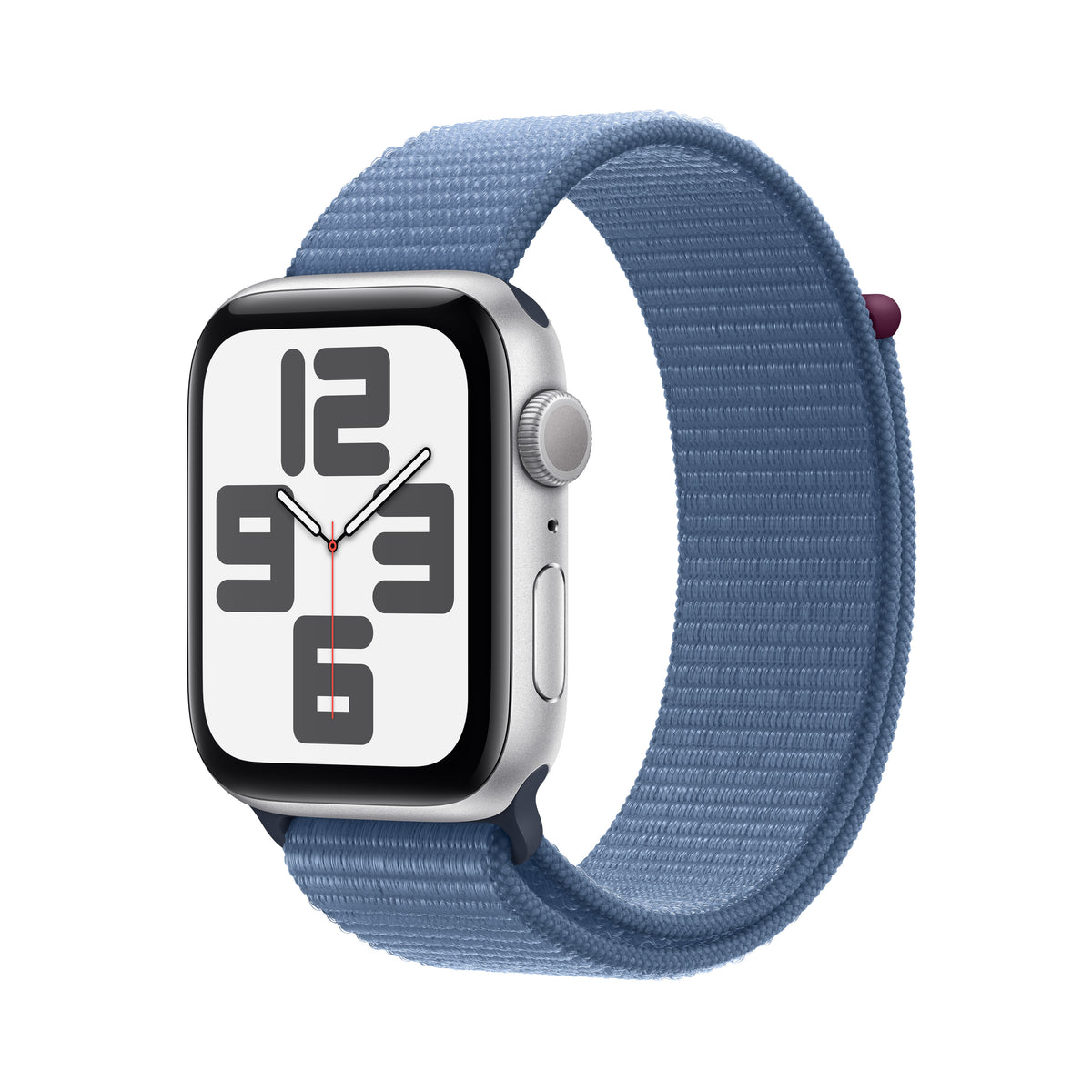 Apple Watch SE 44mm GPS Silver Aluminium Case With Winter Blue Sport Loop