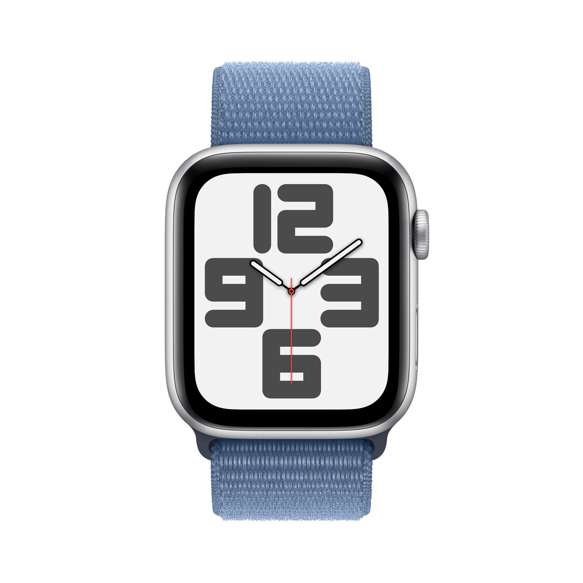 Apple Watch SE 44mm GPS Silver Aluminium Case With Winter Blue Sport Loop