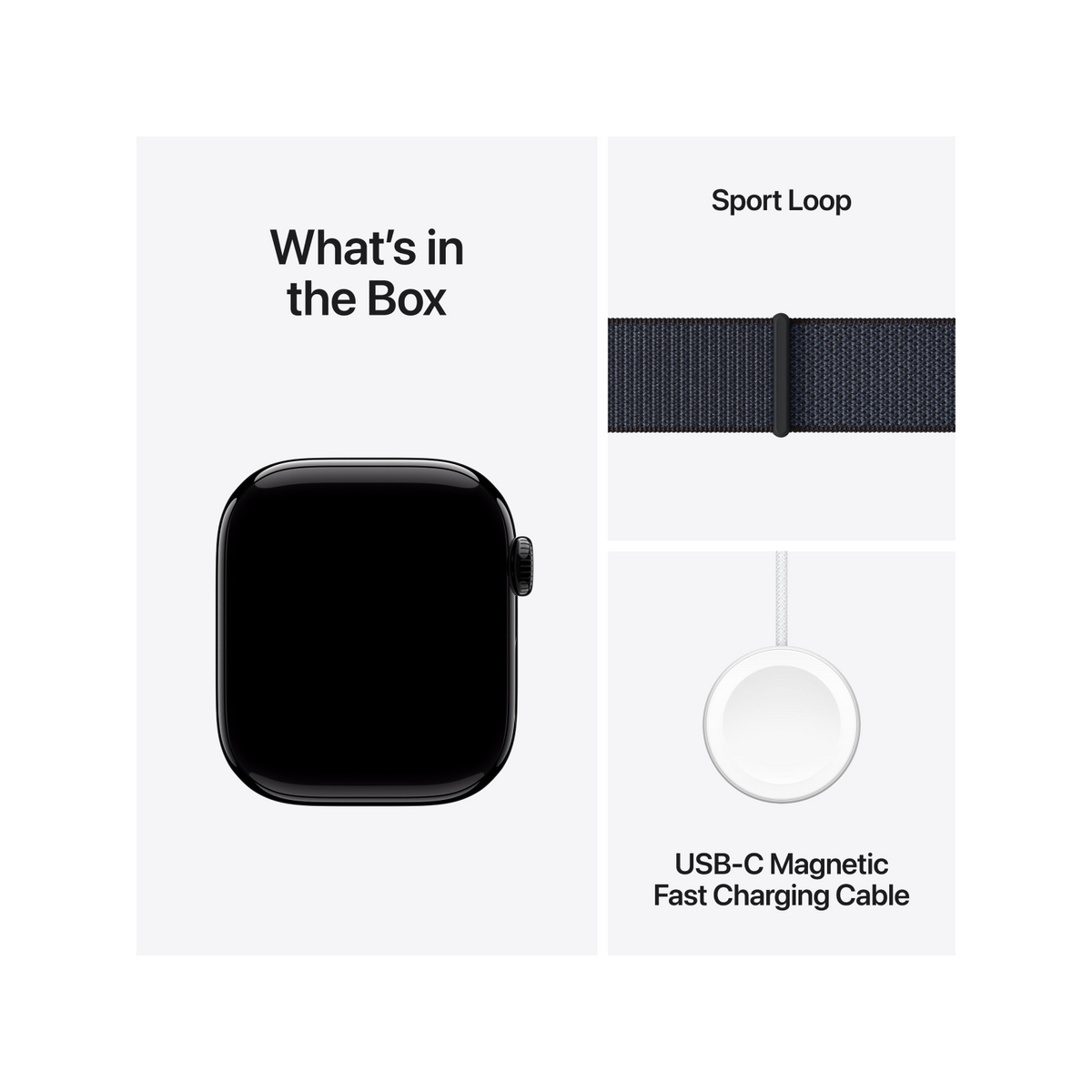 Apple Watch Series 10 GPS 42mm Jet Black Aluminium Case with Ink Sport Loop