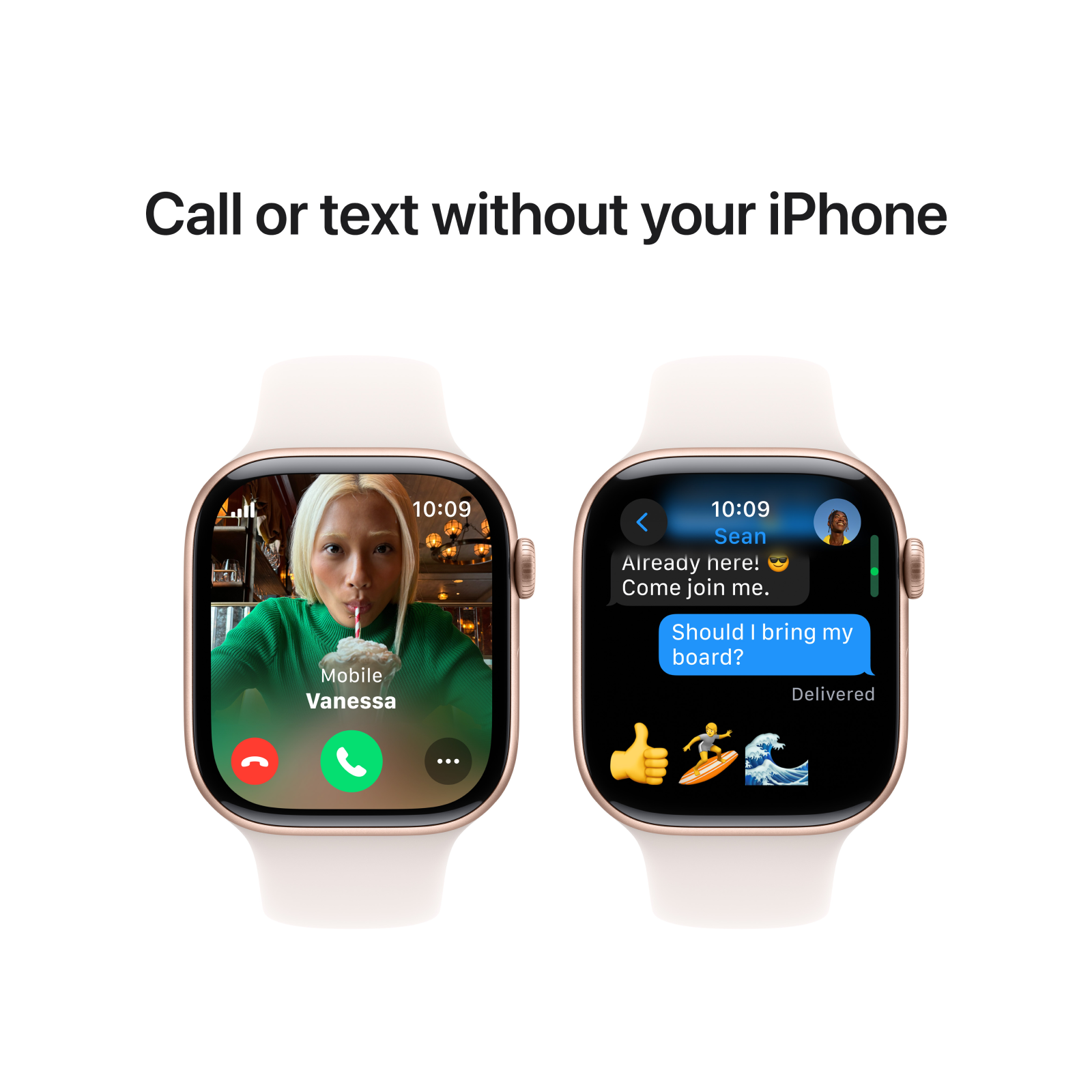 Apple Watch Series 10 GPS 46mm Rose Gold Aluminium Case with Light Blu iStore Namibia