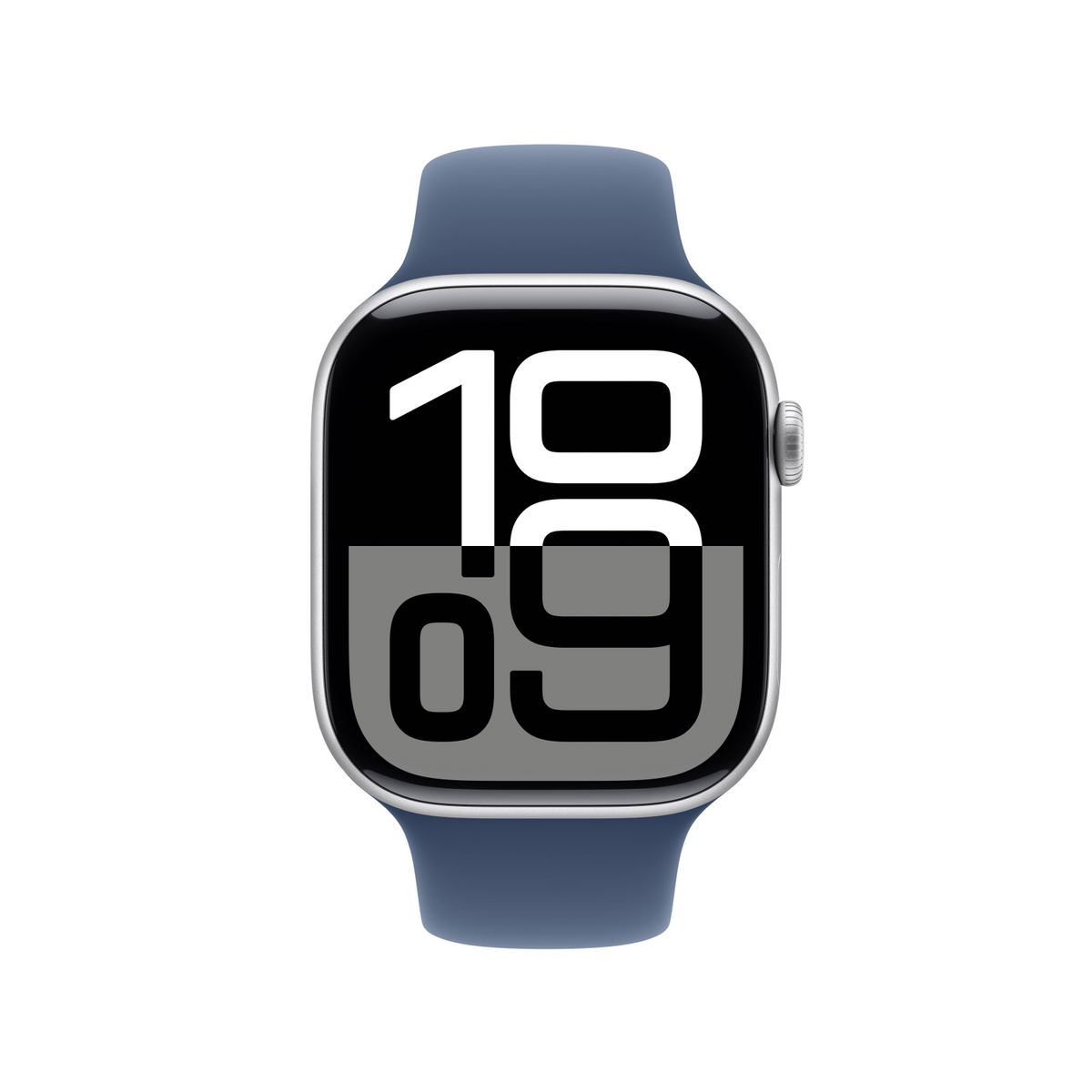 Apple Watch Series 10 GPS 46mm Silver Aluminium Case with Denim Sport Band - M/L