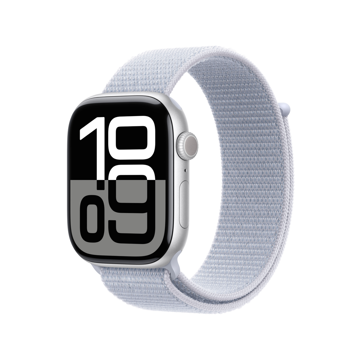 Apple Watch Series 10 GPS 46mm Silver Aluminium Case with Blue Cloud Sport Loop