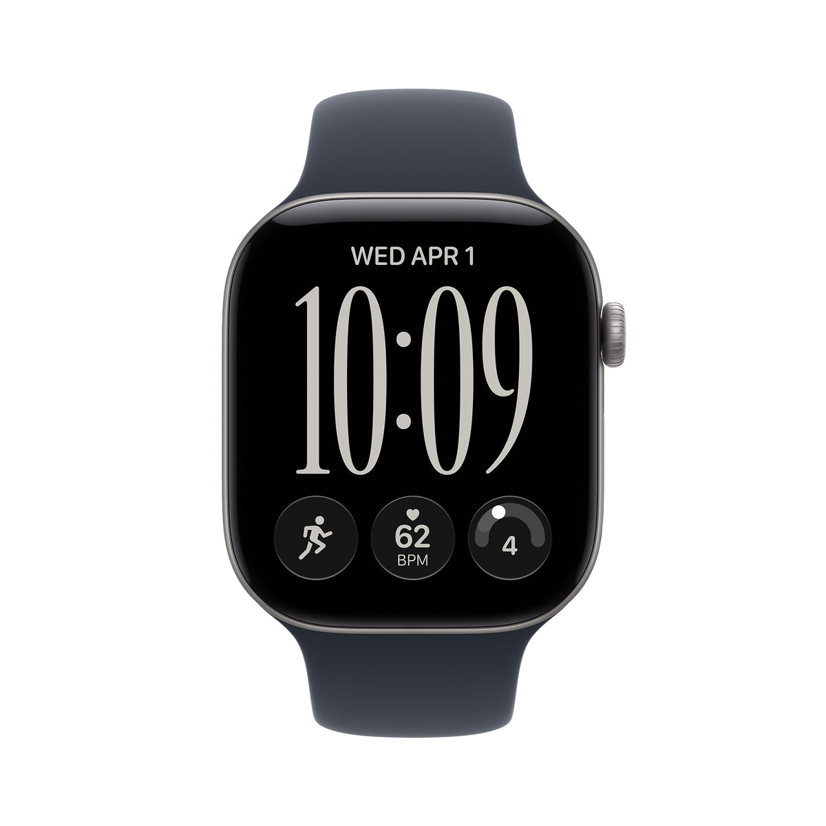 Apple Watch Series 12 GPS 42mm Space Grey Aluminium Case with Navy Blue Sport Band - M/L