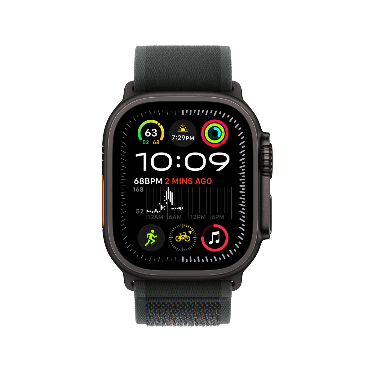 Apple Watch Ultra 2 GPS + Cellular 49mm Black Titanium Case with Black Trail Loop - S/M
