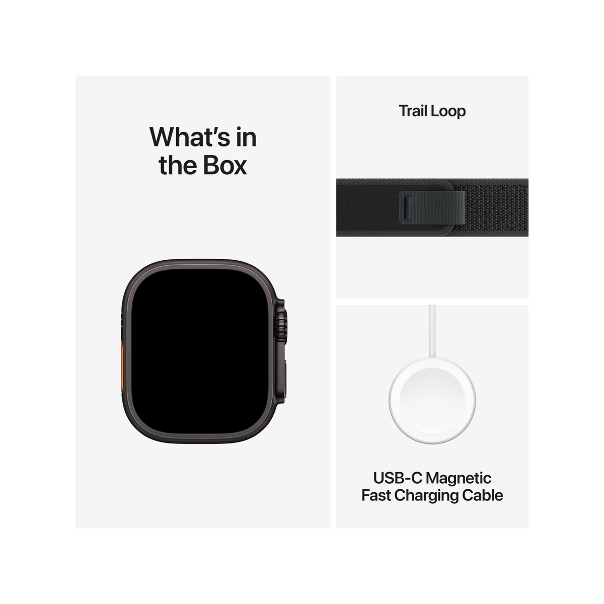 Apple Watch Ultra 2 GPS + Cellular 49mm Black Titanium Case with Black Trail Loop - S/M