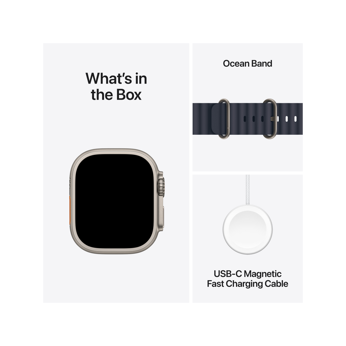 Apple Watch Ultra 2 GPS + Cellular 49mm Natural Titanium Case with Navy Ocean Band