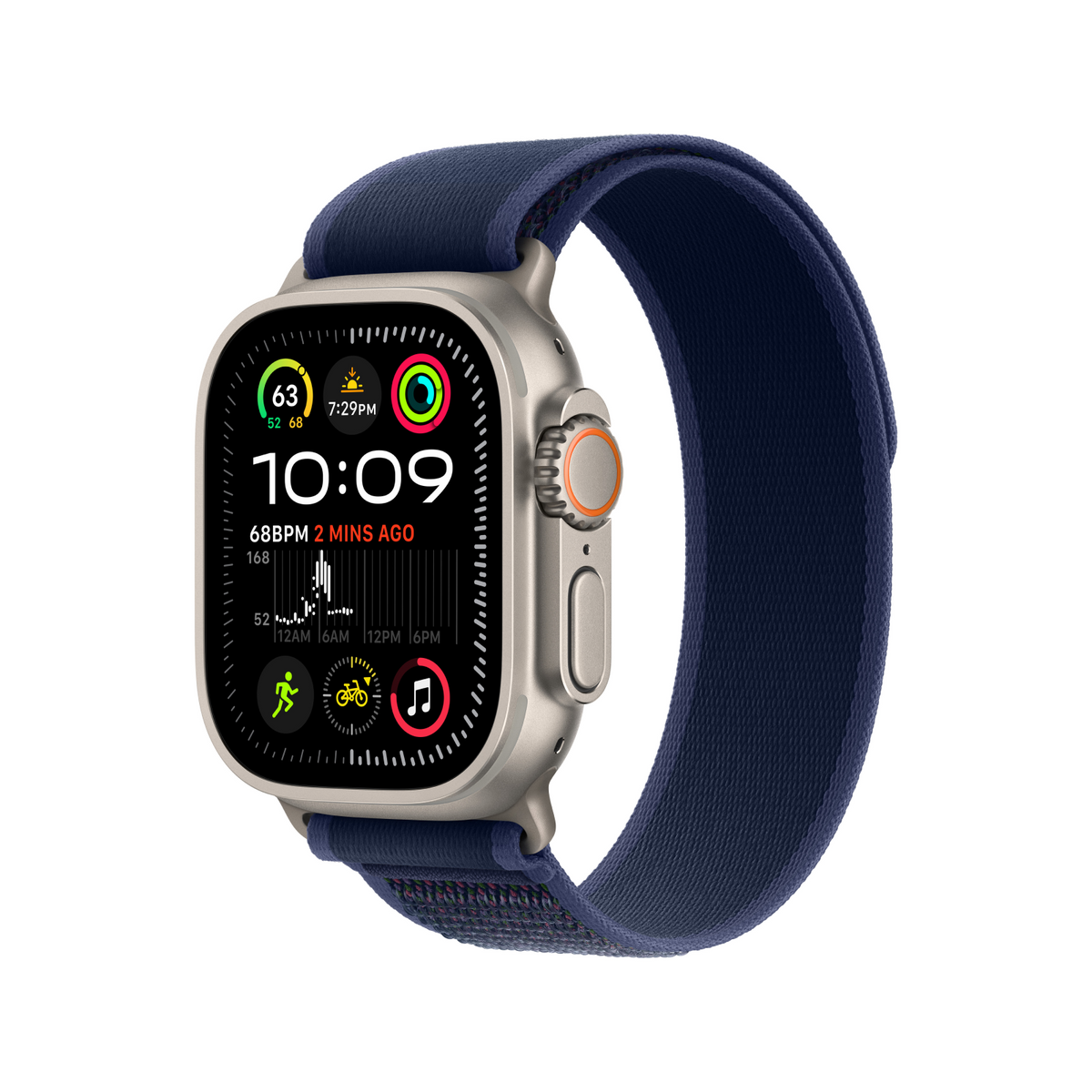 Apple Watch Ultra 2 GPS + Cellular 49mm Natural Titanium Case with Blue Trail Loop - M/L