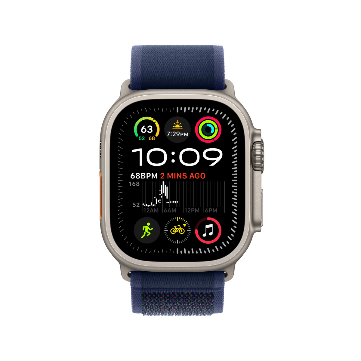 Apple Watch Ultra 2 GPS + Cellular 49mm Natural Titanium Case with Blue Trail Loop - M/L