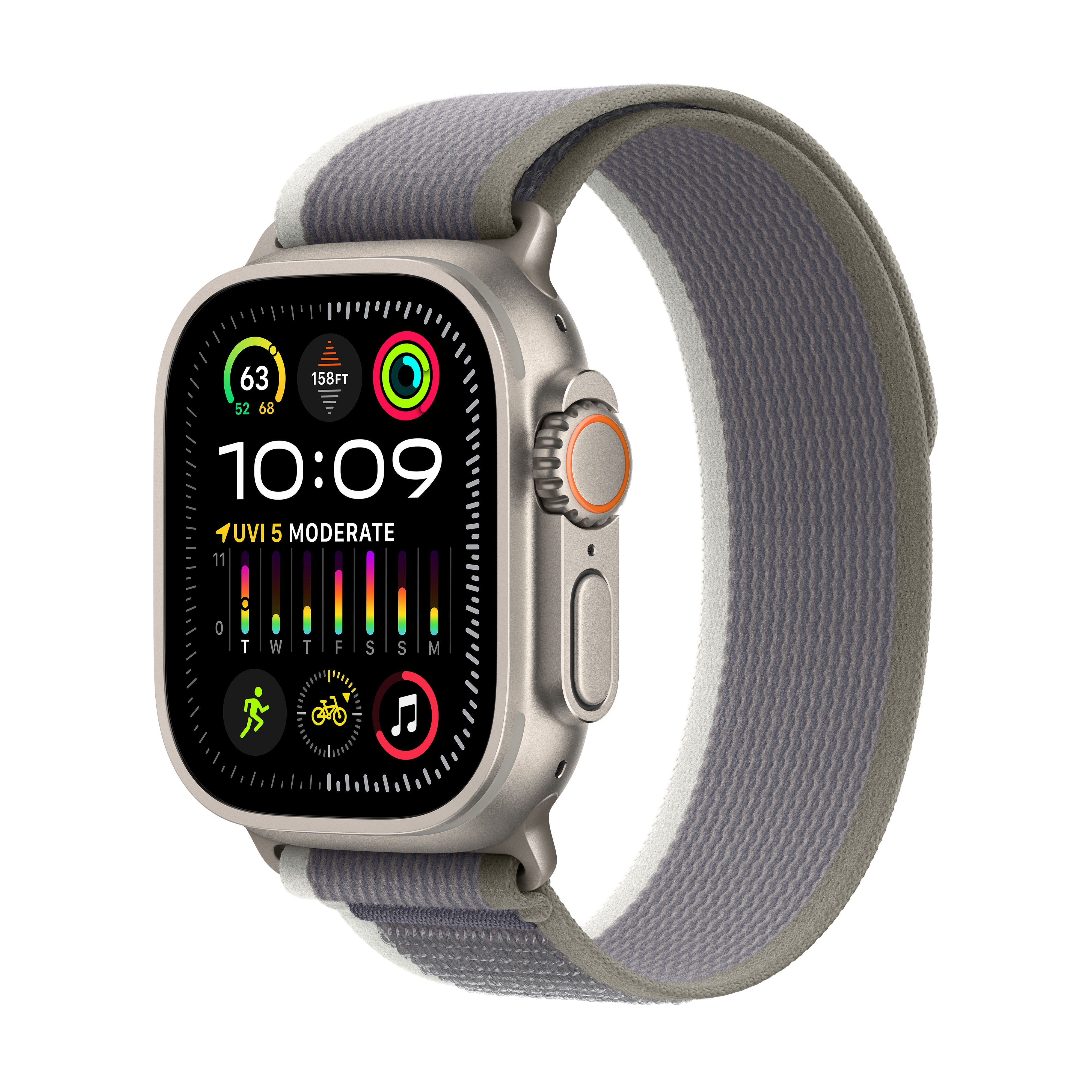 Apple Watch Ultra 2 GPS + Cellular, 49mm Titanium Case with Green 