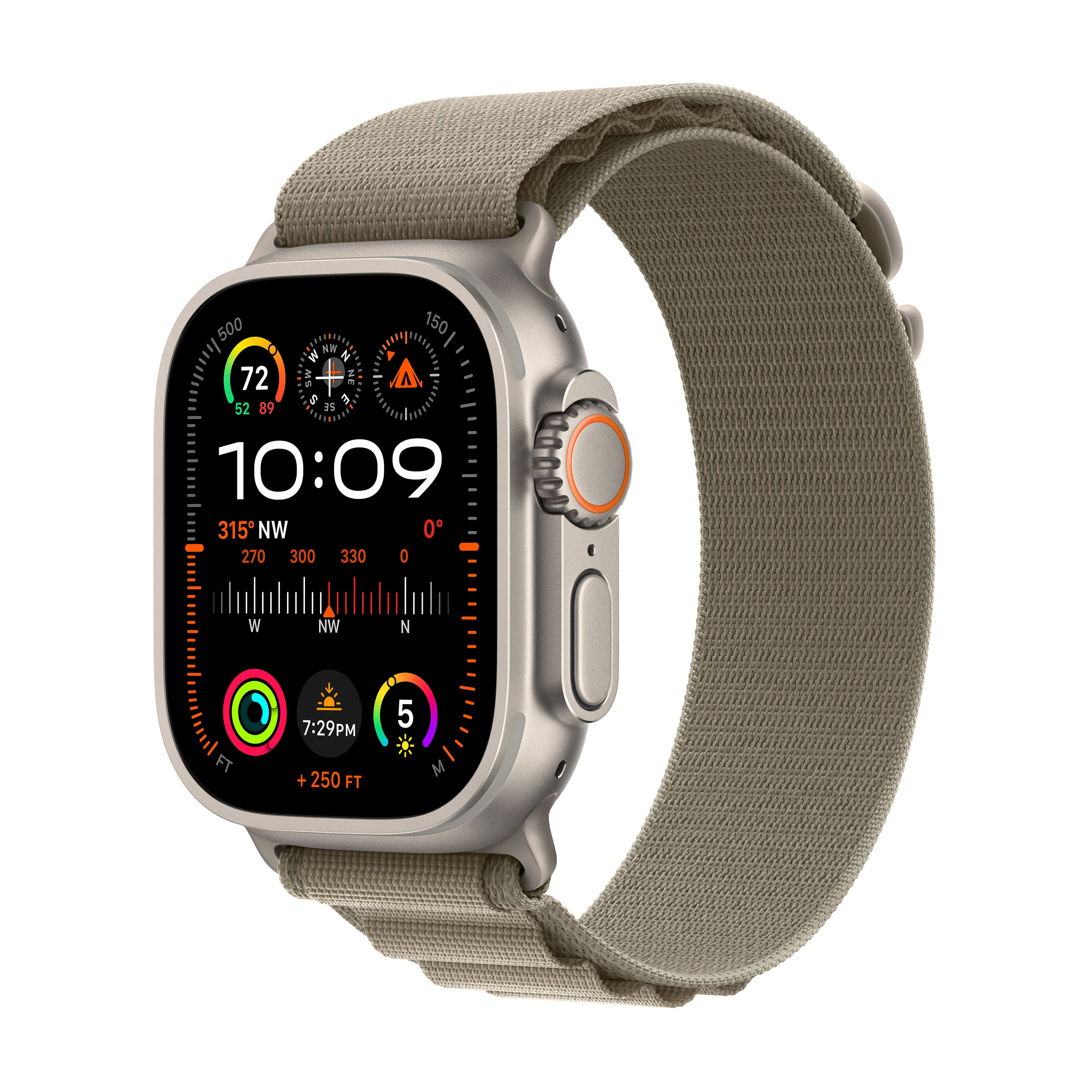 Apple Watch Ultra 2 GPS Cellular 49mm Titanium Case with Olive Alpi iStore Namibia