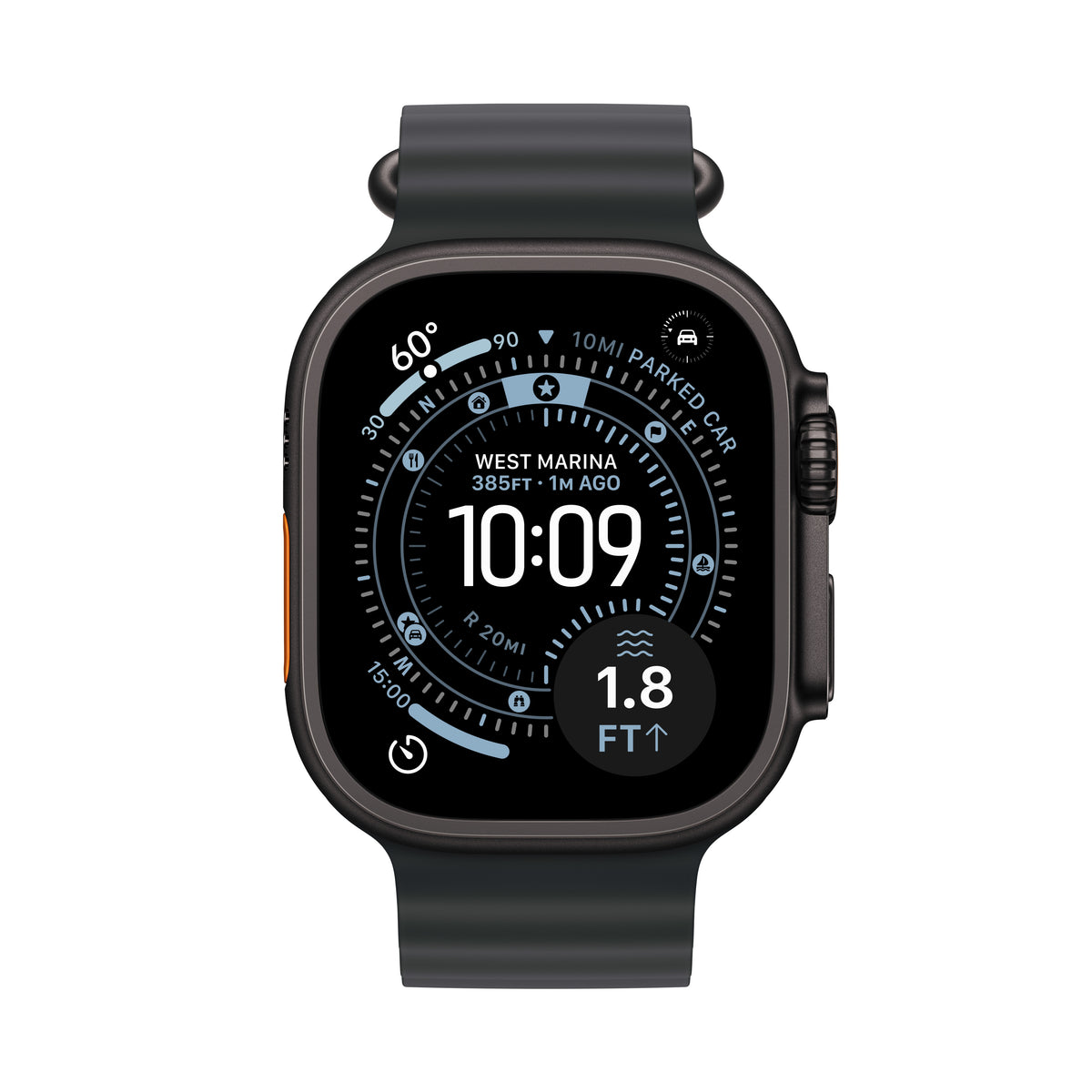 Apple Watch Ultra 3 GPS + Cellular 49mm Black Titanium Case with Black Ocean Band