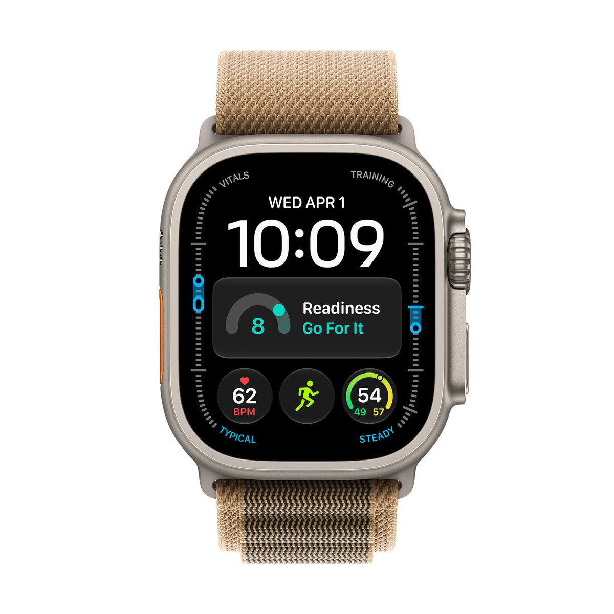 Apple Watch Ultra 4 GPS + Cellular 49mm Natural Titanium Case with Desert Alpine Loop - L