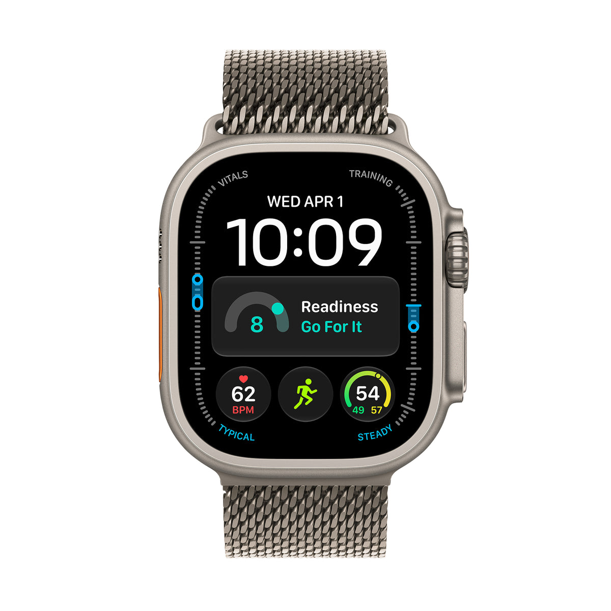 Apple Watch Ultra 4 GPS + Cellular 49mm Black Titanium Case with Black Titanium Milanese Loop - M