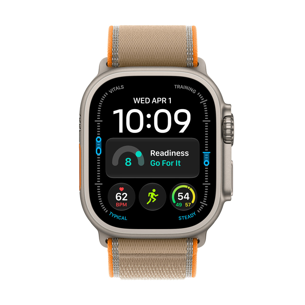 Apple Watch Ultra 4 GPS + Cellular 49mm Natural Titanium Case with Sand Trail Loop - S/M