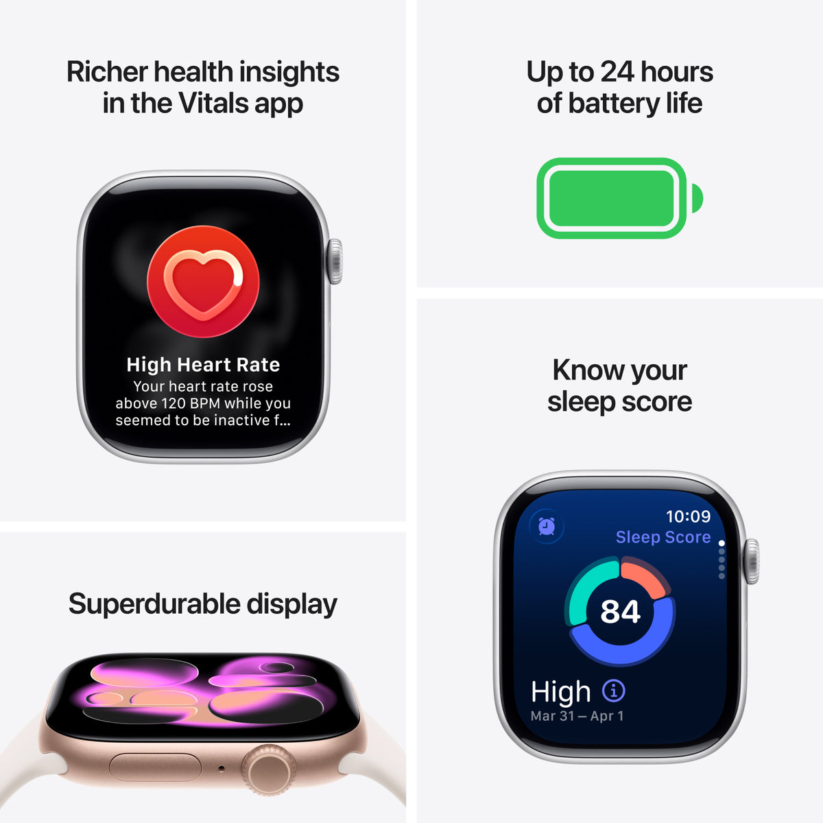 Apple Watch Series 11 GPS 42mm Jet Black Aluminium Case with Black Sport Band - S/M