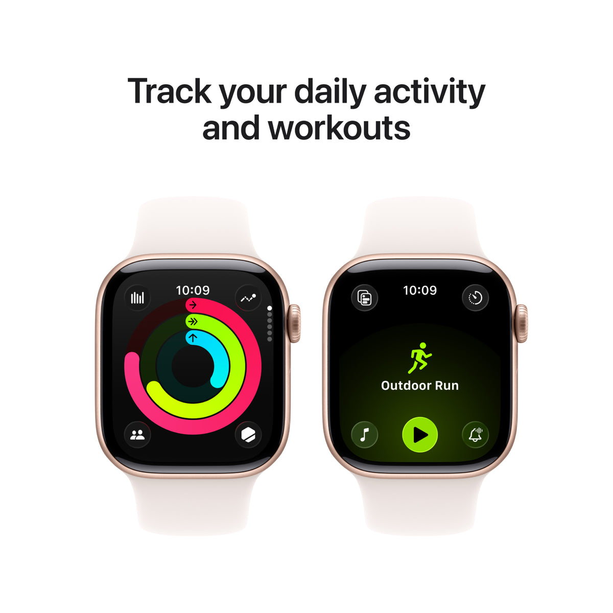Apple Watch Series 11 GPS 42mm Rose Gold Aluminium Case with Light Blush Sport Band - S/M