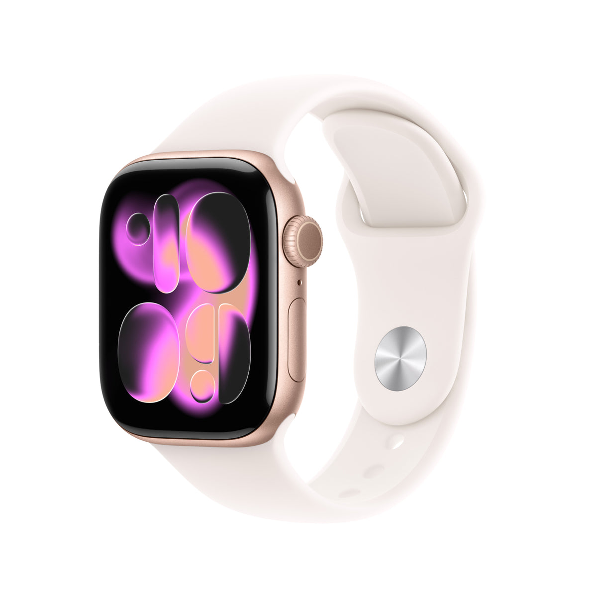 Apple Watch Series 11 GPS 46mm Rose Gold Aluminium Case with Light Blush Sport Band - S/M