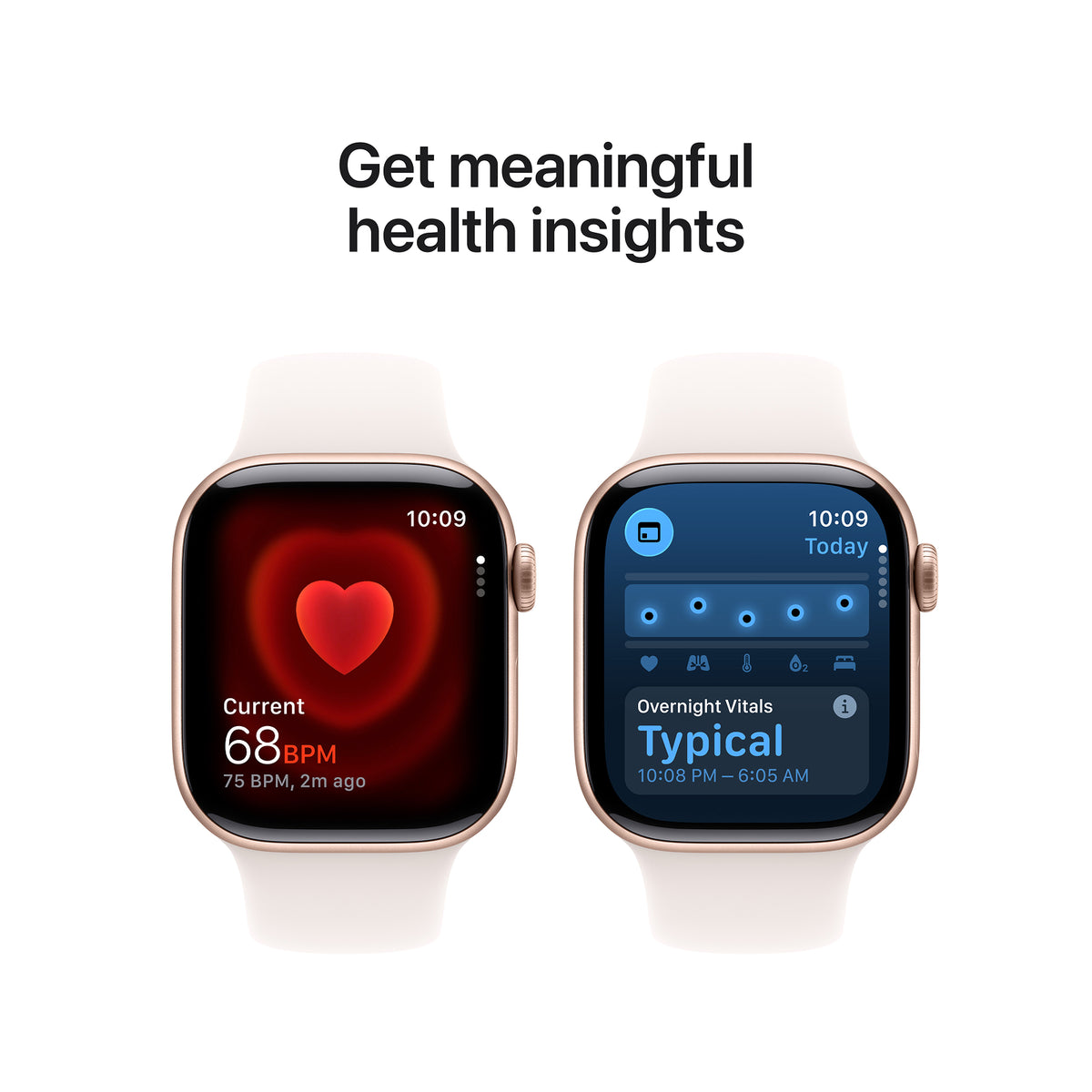 Apple Watch Series 11 GPS 46mm Rose Gold Aluminium Case with Light Blush Sport Band - S/M