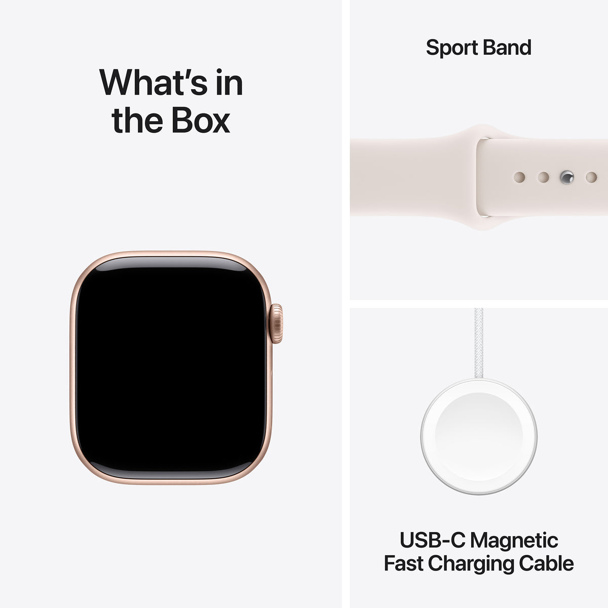 Apple Watch Series 11 GPS 46mm Rose Gold Aluminium Case with Light Blush Sport Band - S/M