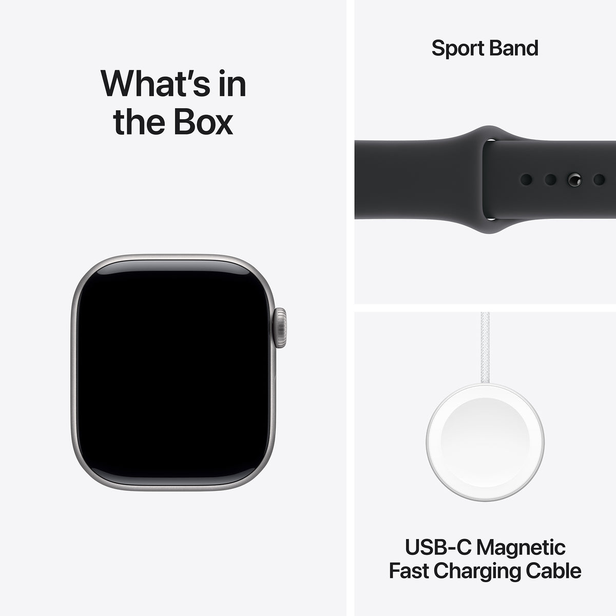 Apple Watch Series 11 GPS 46mm Space Grey Aluminium Case with Black Sport Band - S/M