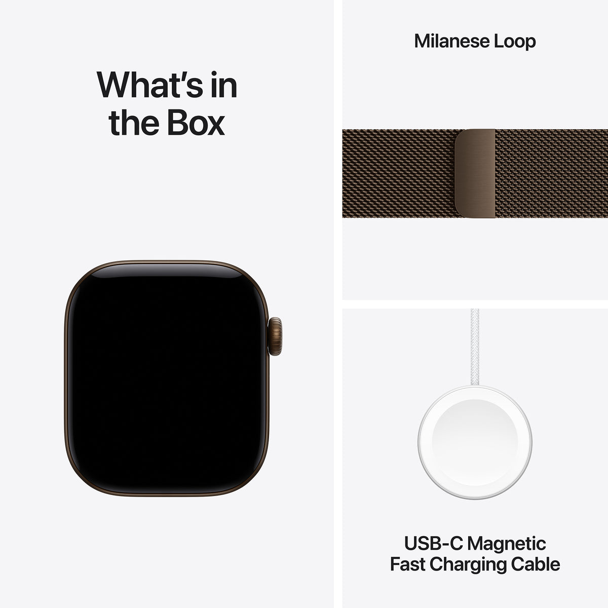 Apple Watch Series 12 GPS 42mm Dark Bronze Aluminium Case with Dark Bronze Milanese Loop
