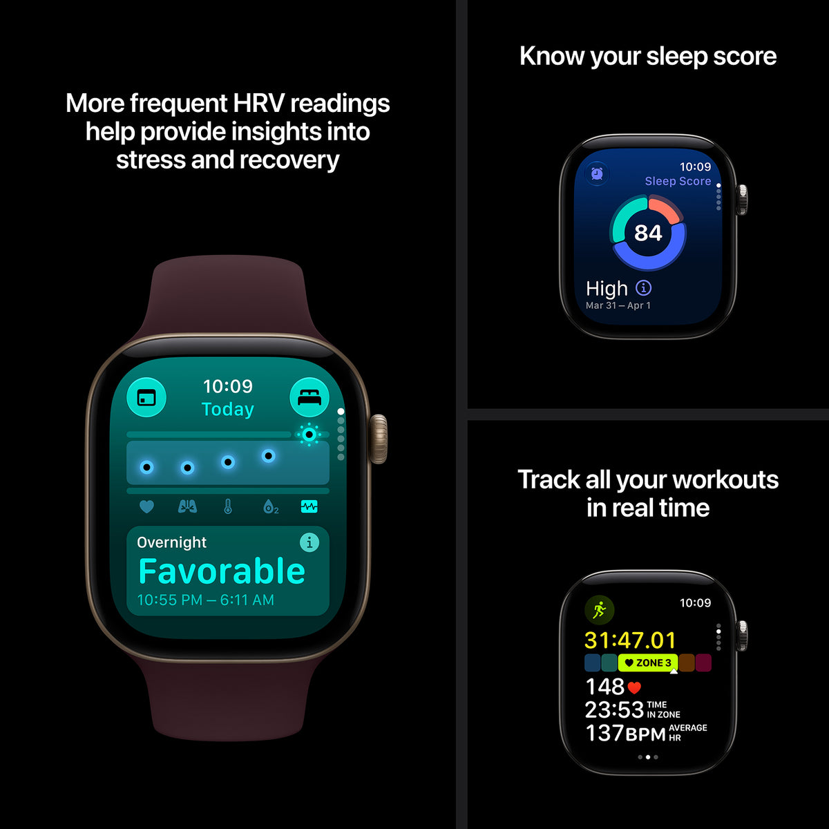 Apple Watch Series 12 GPS 46mm Black Aluminium Case with Black Sport Band - M/L