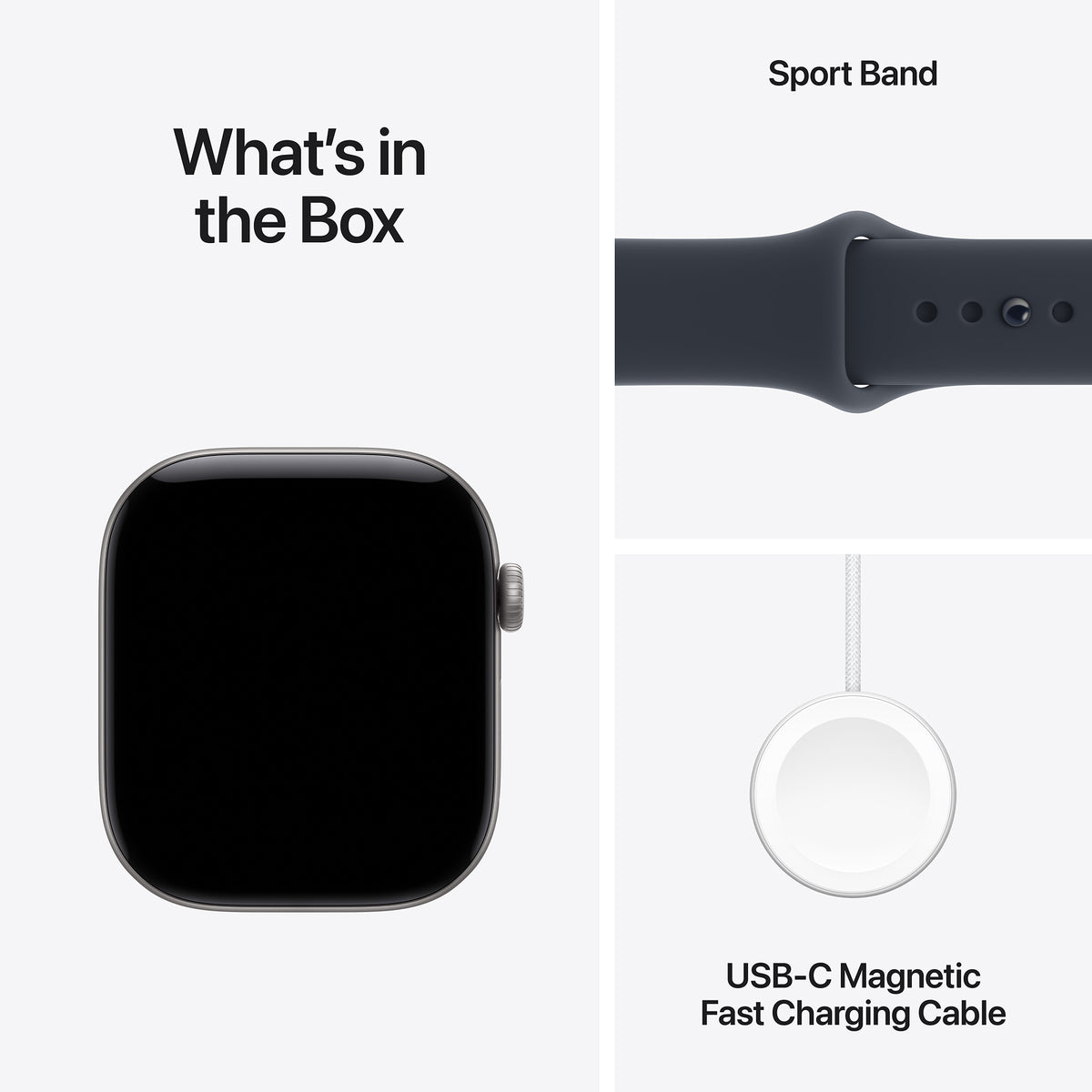Apple Watch Series 12 GPS 42mm Space Grey Aluminium Case with Navy Blue Sport Band - S/M