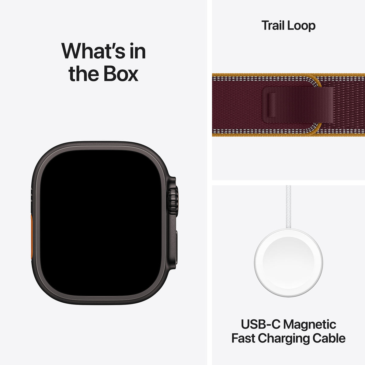Apple Watch Ultra 4 GPS + Cellular 49mm Black Titanium Case with Burgundy Alpine Loop - M