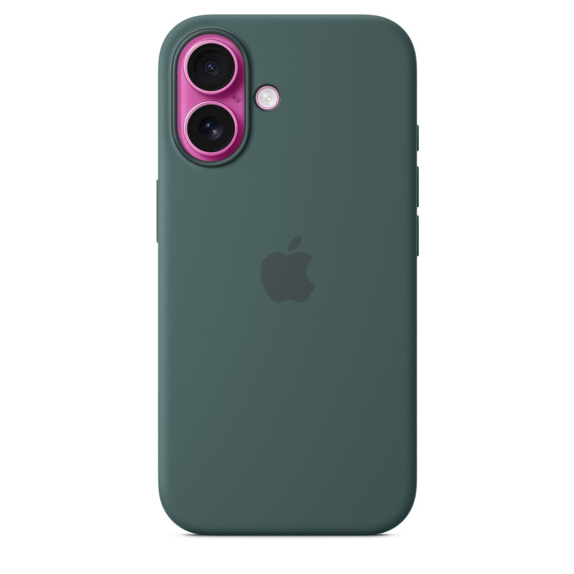 iPhone 16 Silicone Case with MagSafe – Lake Green - iStore Namibia