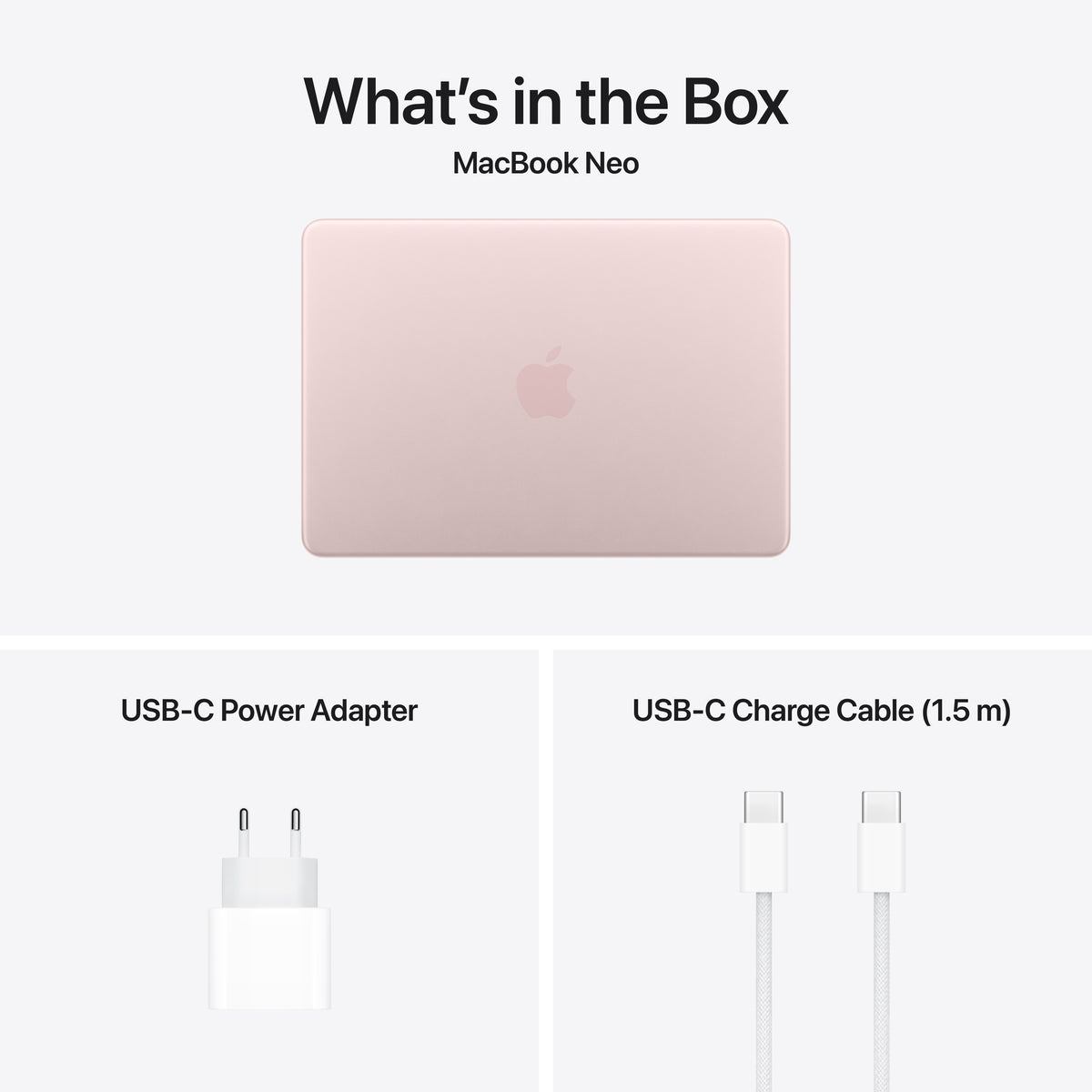 13-inch MacBook NEO: Apple A18 Pro chip with 6‑CORE CPU and 5‑CORE GPU, 8GB, 256GB SSD - Blush