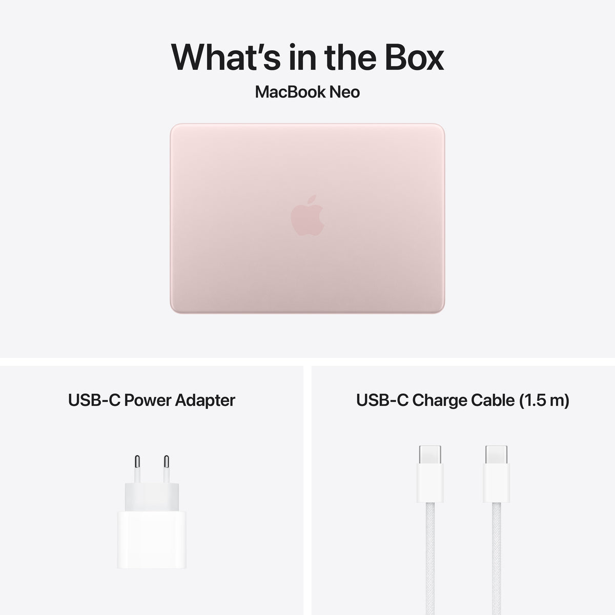 13-inch MacBook NEO: Apple A18 Pro chip with 6‑CORE CPU and 5‑CORE GPU, 8GB, 512GB SSD, Touch ID - Blush
