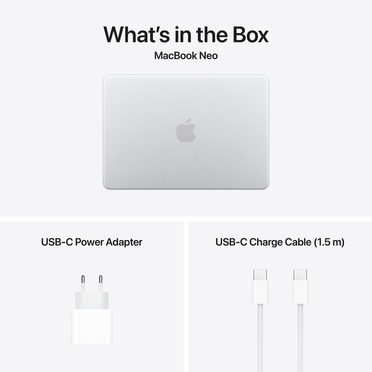 13-inch MacBook NEO: Apple A18 Pro chip with 6‑CORE CPU and 5‑CORE GPU, 8GB, 512GB SSD, Touch ID - Silver