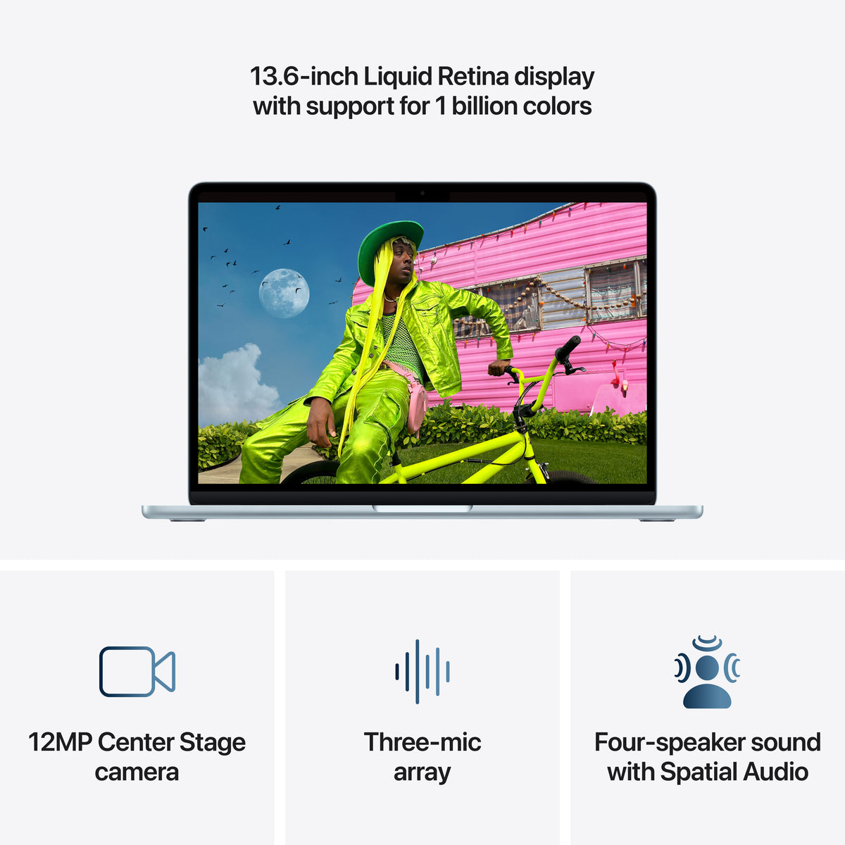 13-inch MacBook Air: Apple M5 chip with 10‑CORE CPU and 10‑CORE GPU, 16GB, 1TB SSD - Sky Blue