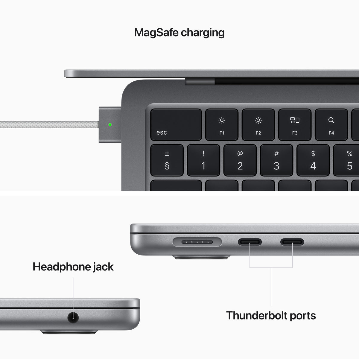 15-inch MacBook Air: Apple M2 chip with 8-Core CPU and 10-Core GPU, 256GB - Space Grey
