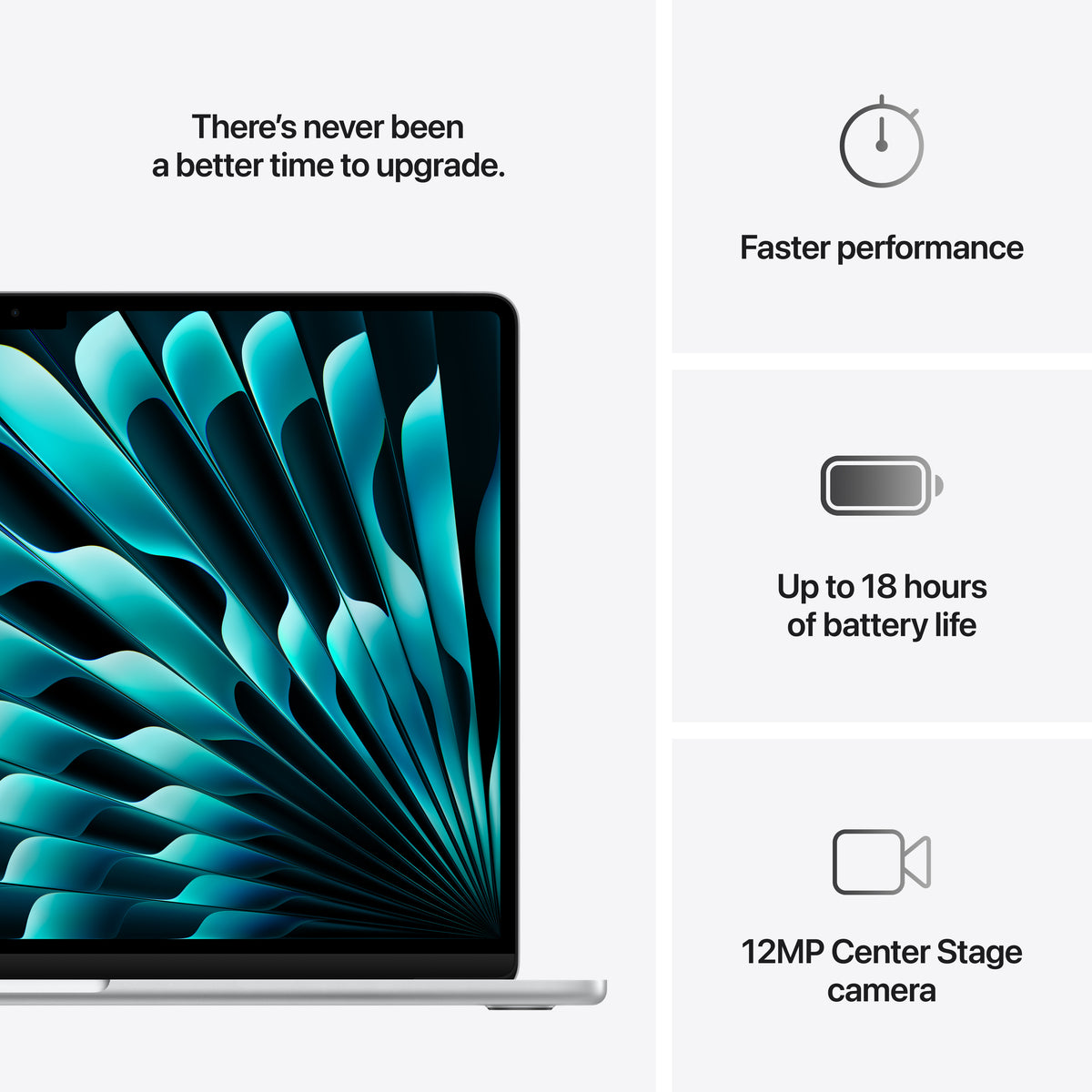 15-inch MacBook Air: Apple M4 chip with 10-core CPU and 10-core GPU, 16GB, 256GB SSD - Silver