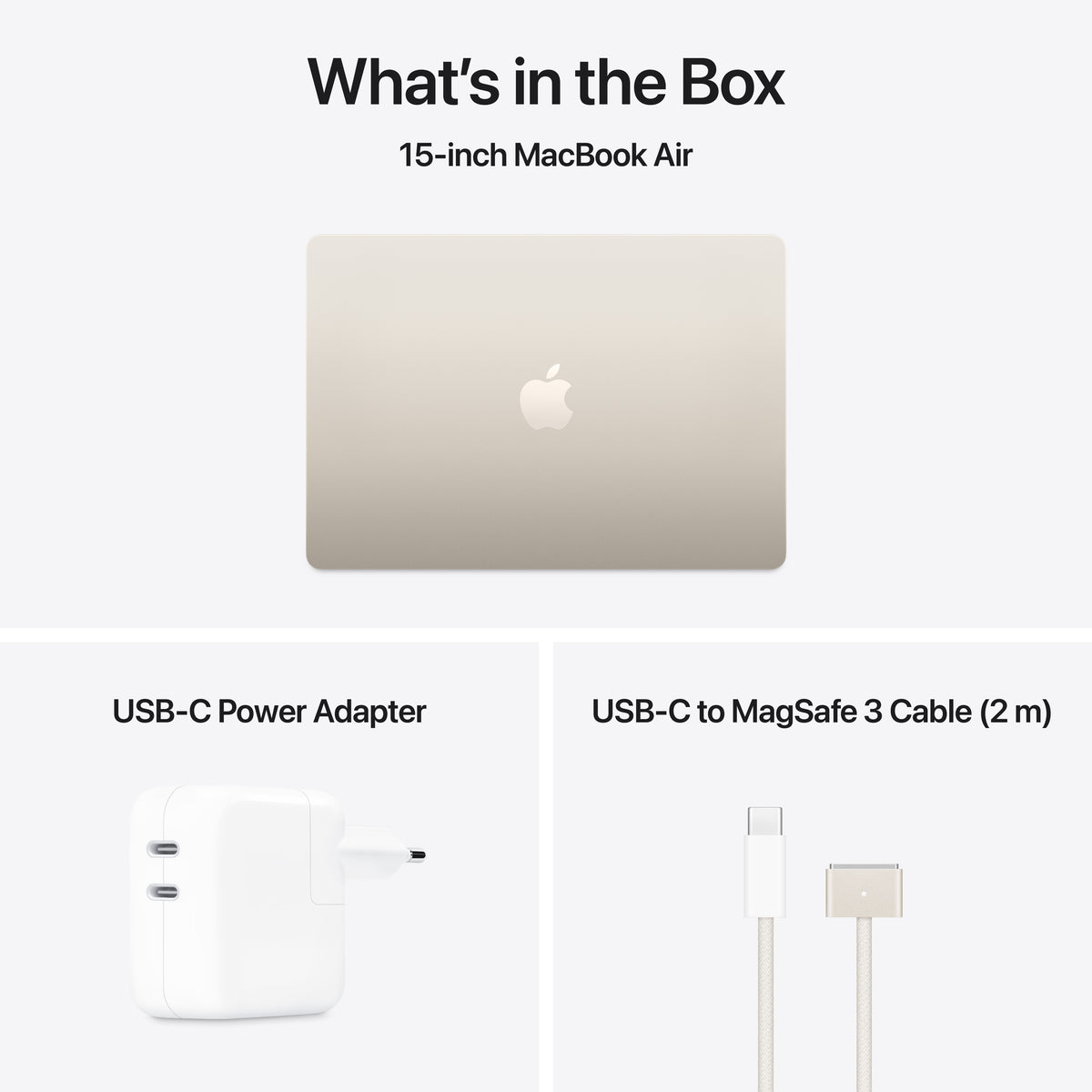 15-inch MacBook Air: Apple M4 chip with 10-Core CPU and 10-Core GPU, 24GB, 512GB SSD - Starlight