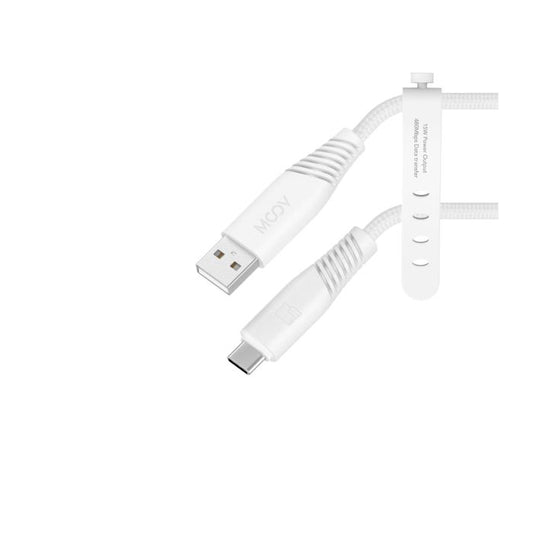Moov PowerMotion USB-A to USB-C 1.2m Cable - White
