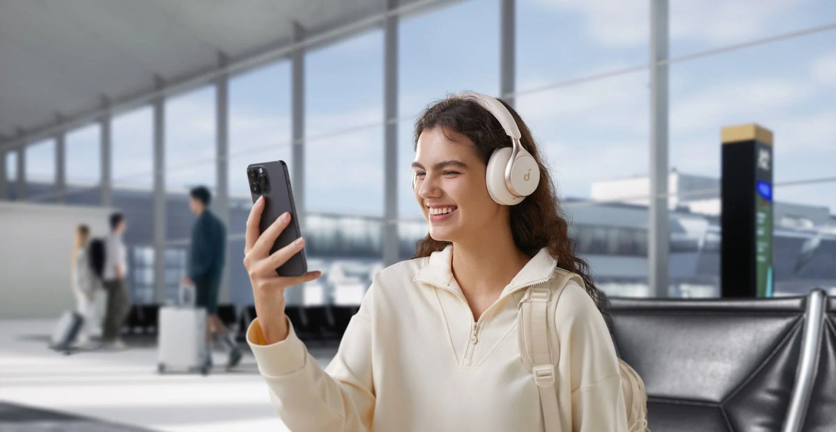 soundcore Space One Active Noise Cancelling Headphones - Cream - iStore Namibia