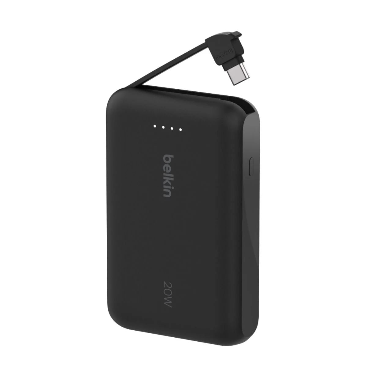 Belkin BoostCharge 10 000 mAh Power Bank with USB-C Integrated Cable and USB-C Port - Black