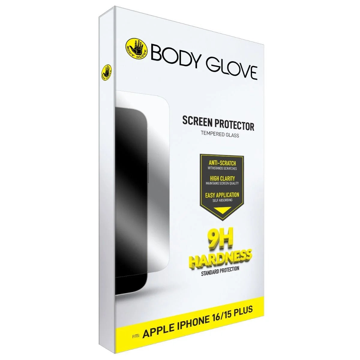 Bodyglove Clear Glass Screen Guard for iPhone 16 Plus/15 Plus