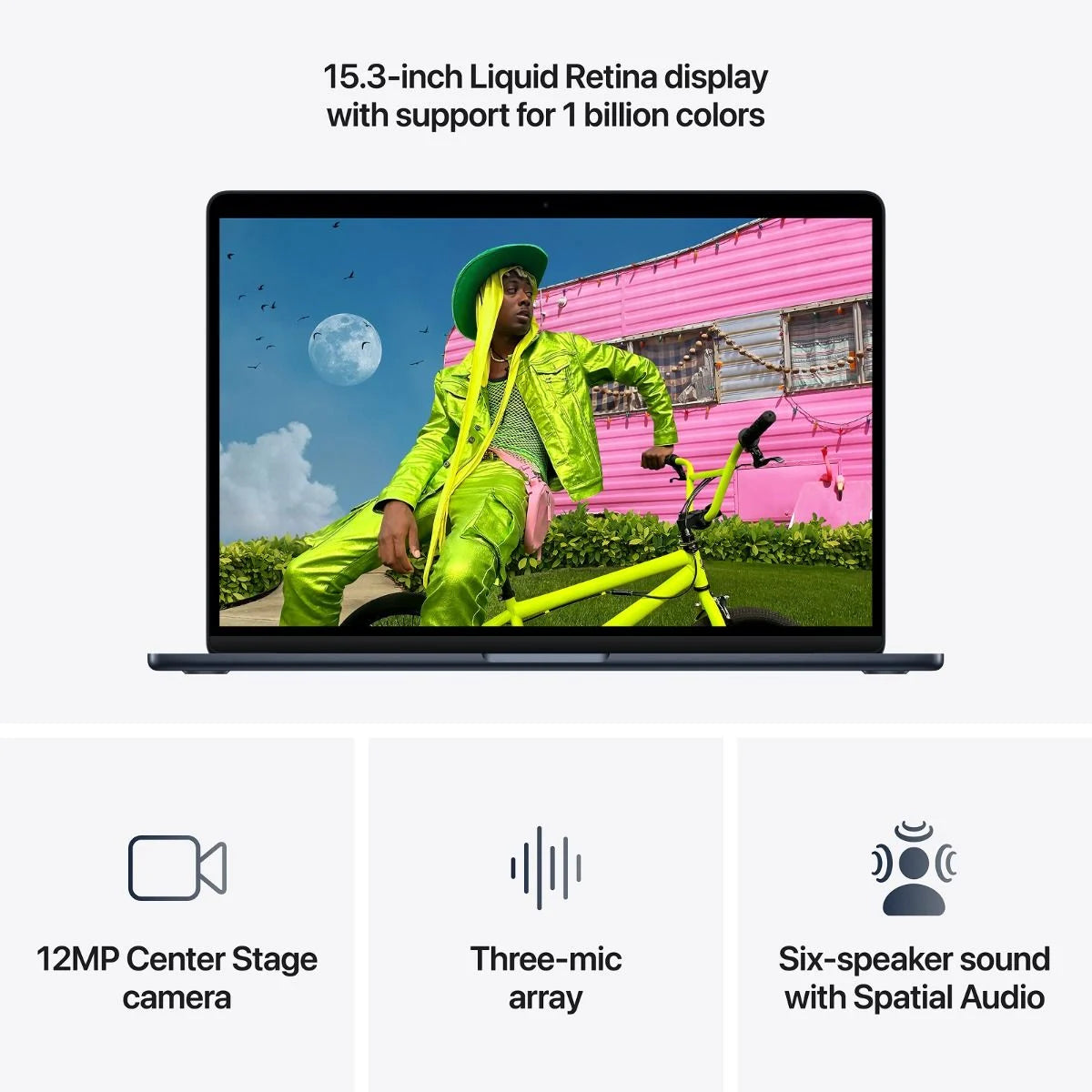 MacBook Air 15-inch | Apple M5 chip | 10-core CPU 10-core GPU | 512GB  -  Midnight