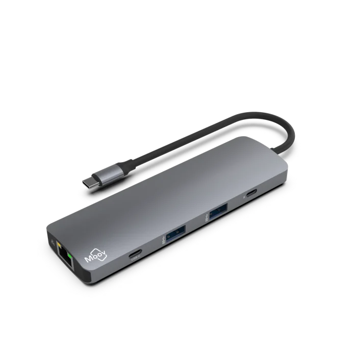 Moov 9-in-1 Multiport Hub Adapter - Space Grey
