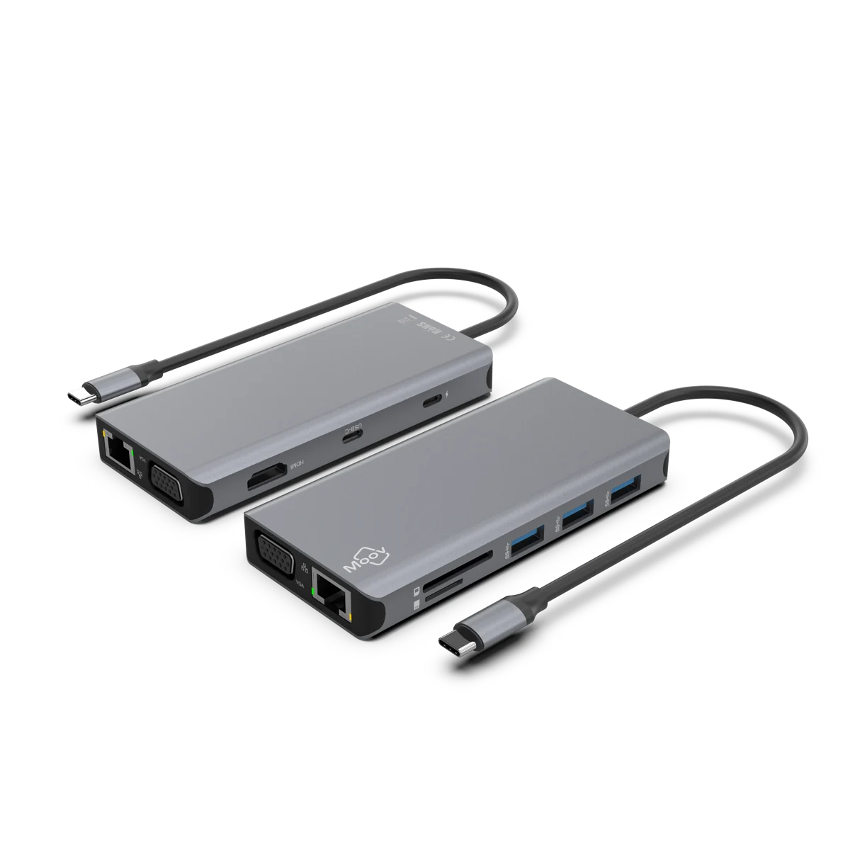 Moov 11-in-1 Multiport Hub Adapter - Space Grey