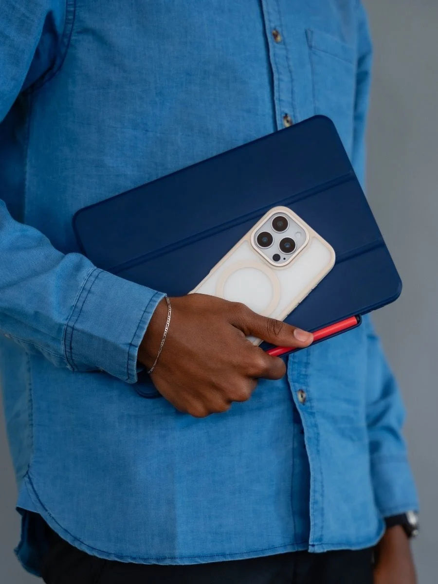 Moov Aspect Tri-Fold Folio Case For iPad Pro 13-inch (M5/M4) - Blue
